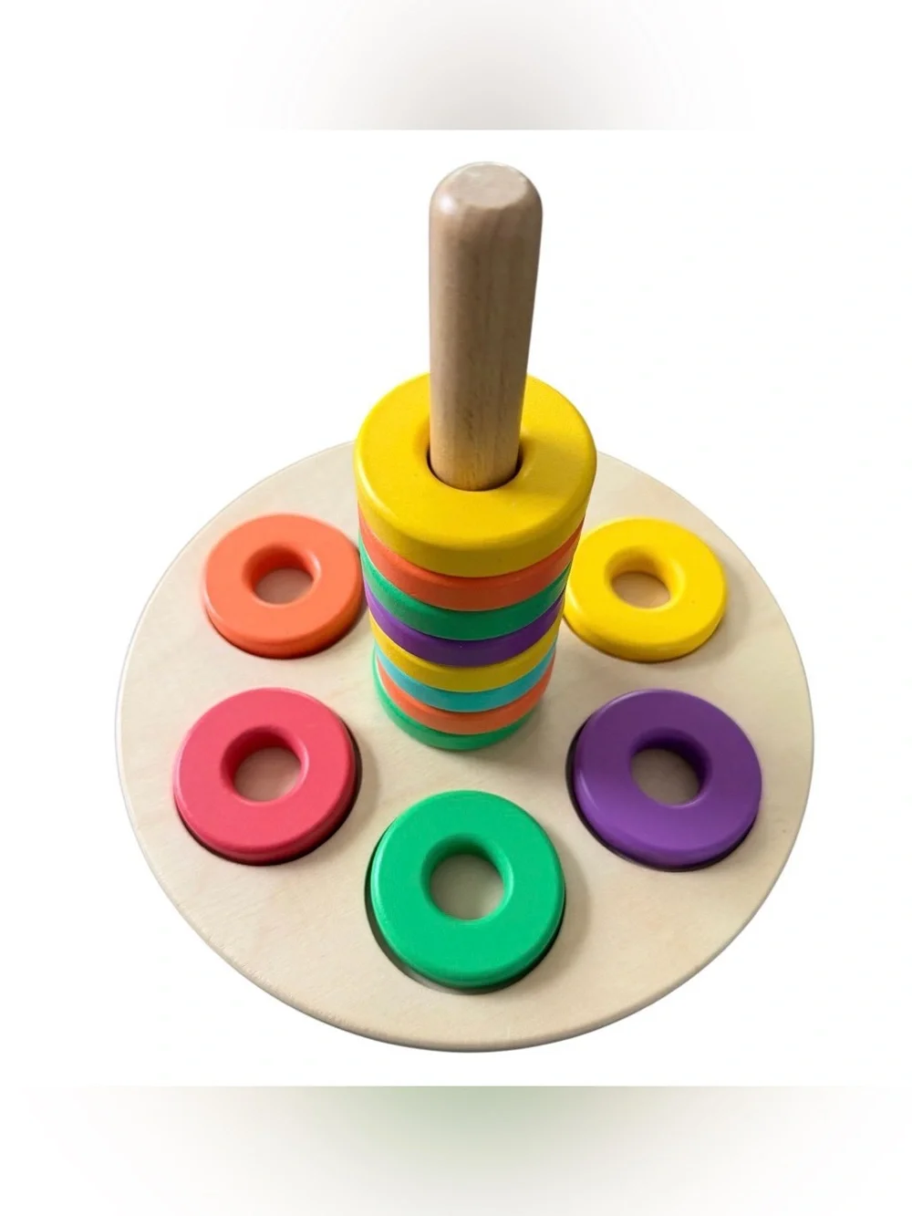 LOVEVERY Wooden Flexible Ring Stacker Babbler Kit 14 Rings Discontinued